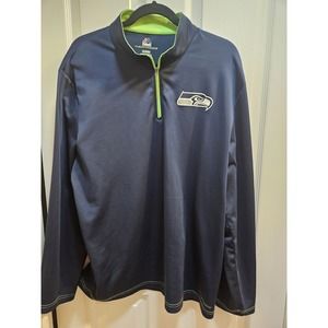 Seahawk Team Apparel 3/4 Zip Long Sleeve Pull Over